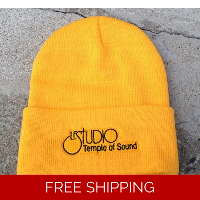 Le Studio Winter Hat Yellow Black Front Logo TOS